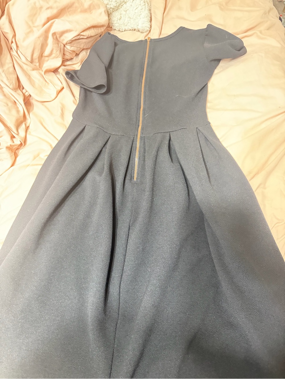 LuLaRoe Black Amelia Midi Dress with Pleated Skirt - Picture 4 of 5
